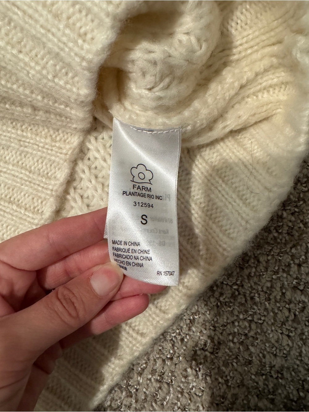 Farm Rio Shaker-Stitch Cropped Sweater - Picture 6 of 7